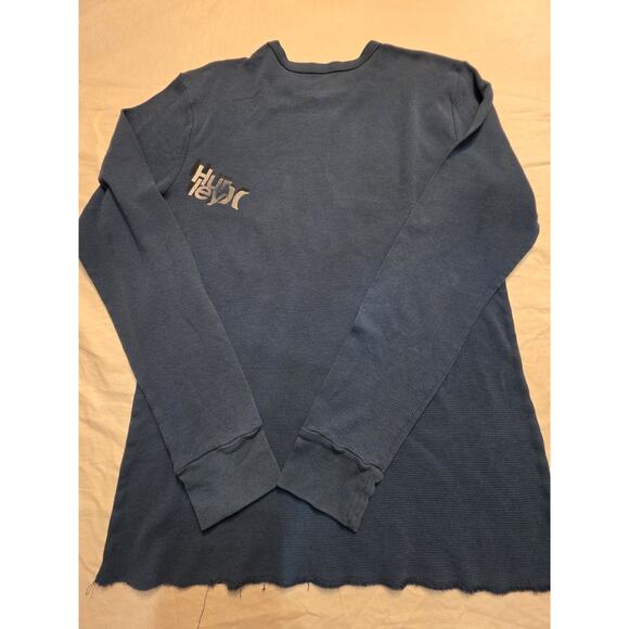 Hurley Men's Size Large Long Sleeve Blue Thermal Shirt - Picture 4 of 4